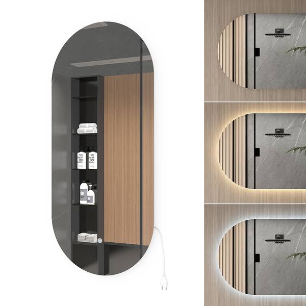 Miroir mural  40756 Blanc - Verre - 110 x 50 x 3 cm