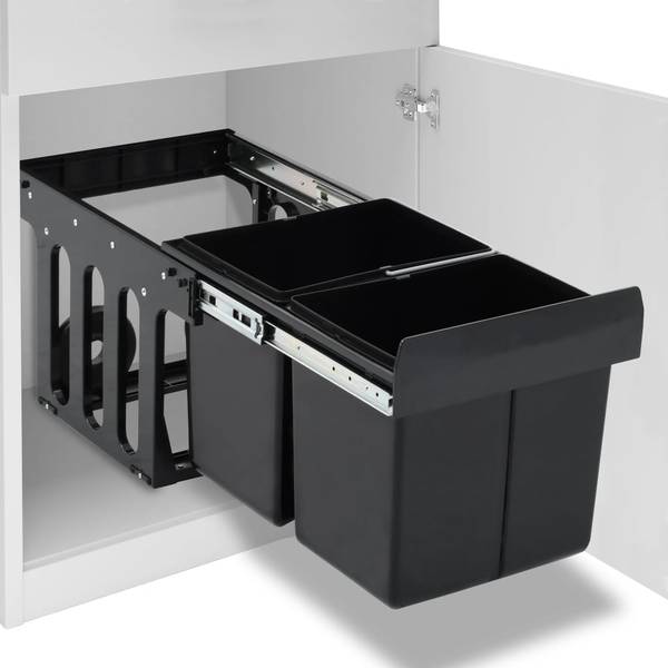 Mülleimer 51179 Schwarz - Polyethylen - 34 x 35 x 48 cm