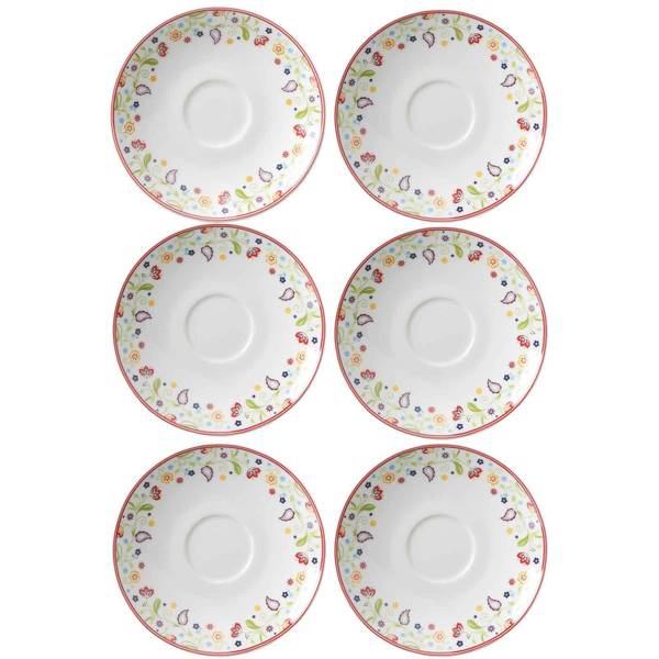 Espressountertassen Shanti 6er Set Porzellan - 12 x 2 x 12 cm