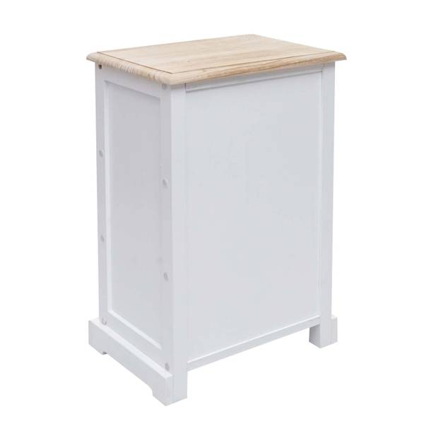 Kommode Hollins Braun - Weiß - Pappel - 40 x 63 x 28 cm