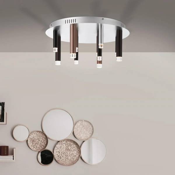 LED-Deckenleuchte Cembalo III Acrylglas / Stahl - 12-flammig