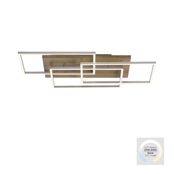 Deckenlampe Rahmen Holz Braun - Metall - 40 x 6 x 72 cm