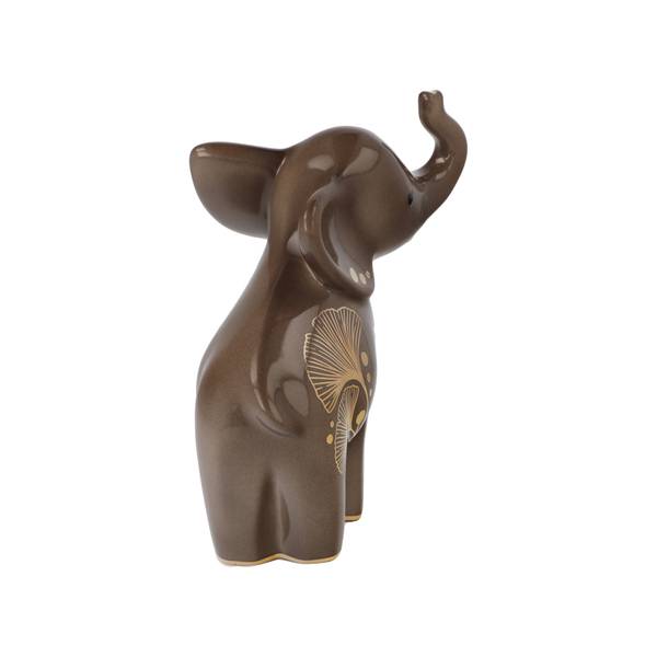 Figur Elephant Taabu Braun - Porzellan - 7 x 16 x 14 cm