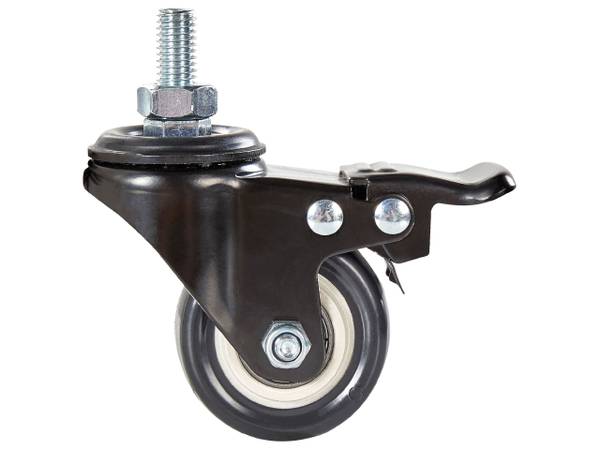 Schreibtischrollen DESTINES Schwarz - Metall - 4 x 10 x 10 cm