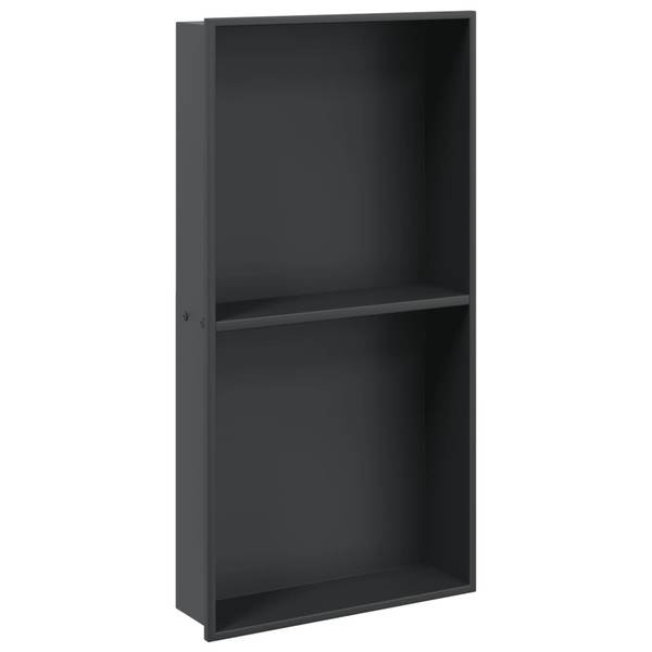 Duschnische 3033834 Schwarz - Edelstahl - 32 x 9 x 62 cm