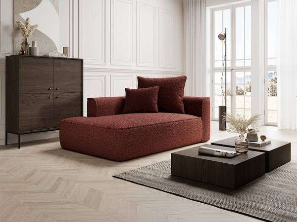 Recamiere ohne Schlaffunktion PINETA Bordeaux