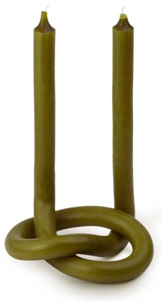 Bougie Knot Vert olive