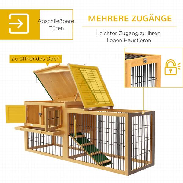 Kaninchenstall D51-122V01YL Gelb