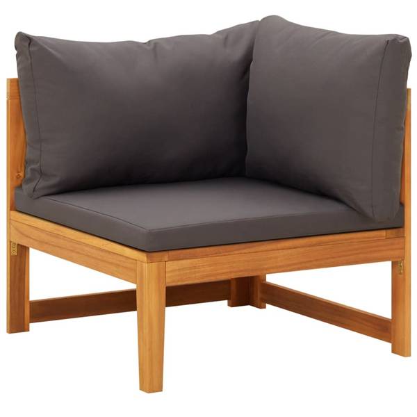 Garten-Lounge-Set 3014466-2 (3-teilig) Grau - Polyester - Akazie - 64 x 29 x 64 cm