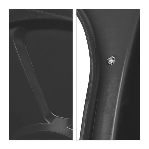 Verkeersspiegel 60 cm zwart zwart - kunststof - 60 x 60 x 25 cm