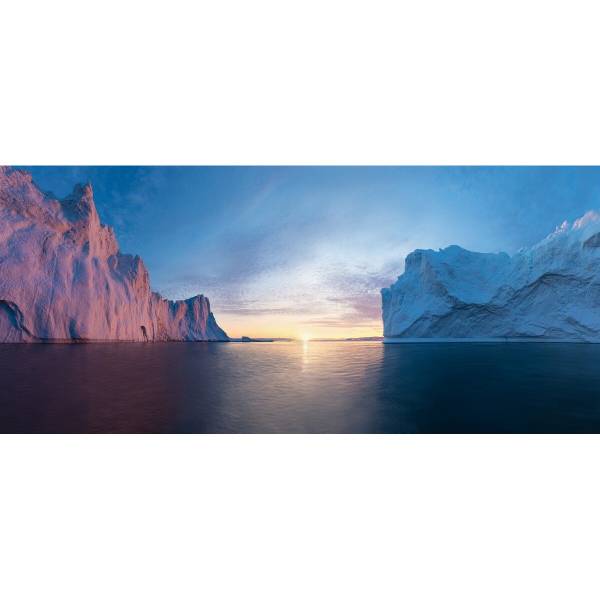 Tableau mural nature calme Bleu - Verre acrylique - 145 x 65 x 4 cm