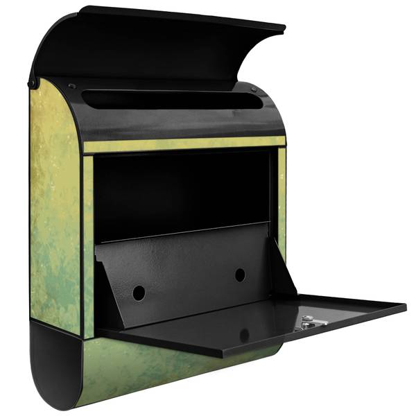 Briefkasten Stahl Vintage Messing Schwarz - Stahl - 38 x 46 x 13 cm