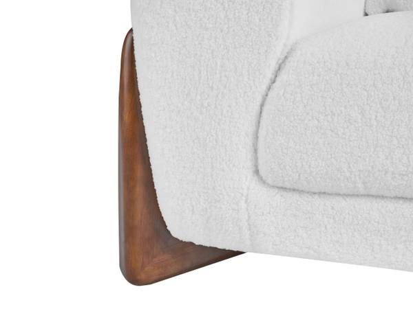 2-Sitzer Sofa VINLIDEN Braun - Weiß - Naturfaser - 180 x 62 x 87 cm