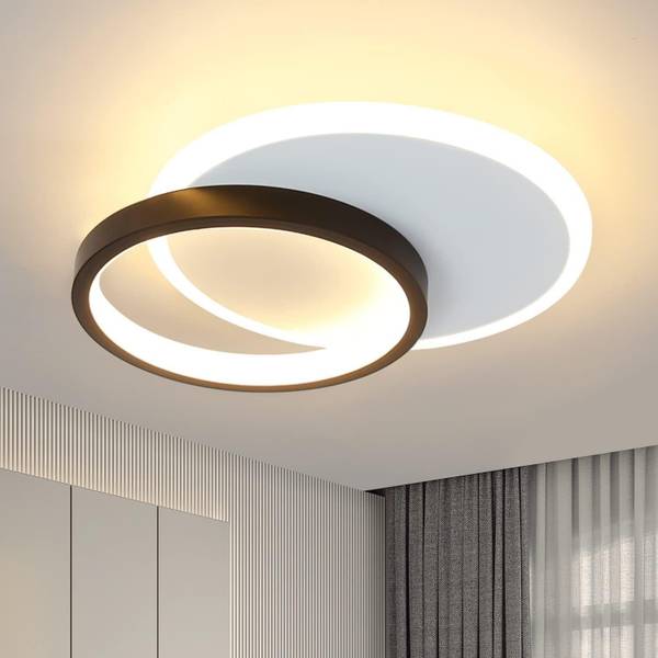 LED Deckenleuchte Baldwin Schwarz - Metall - 20 x 6 x 25 cm