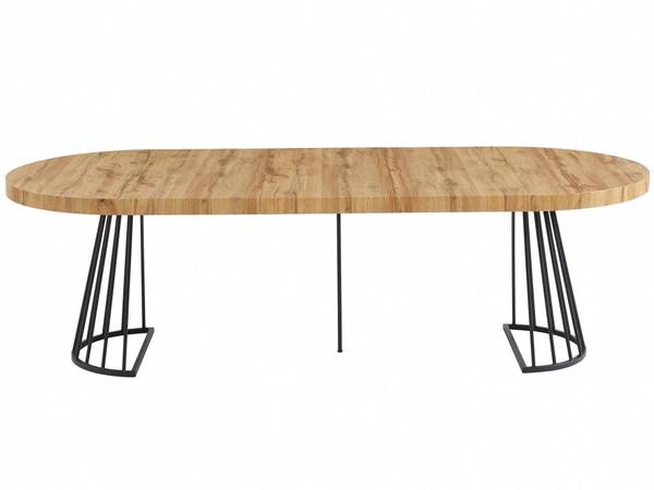 Ausziehbarer Tisch FIRELA Schwarz - Holz teilmassiv - 110 x 76 x 260 cm