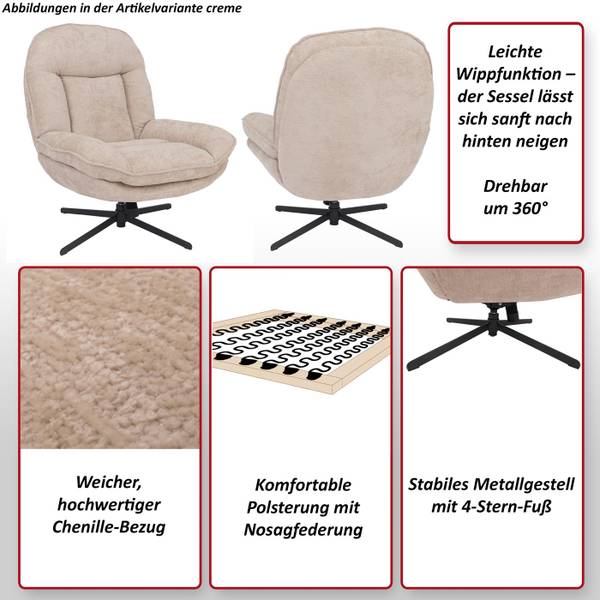 Relaxsessel P32 Cremeweiß