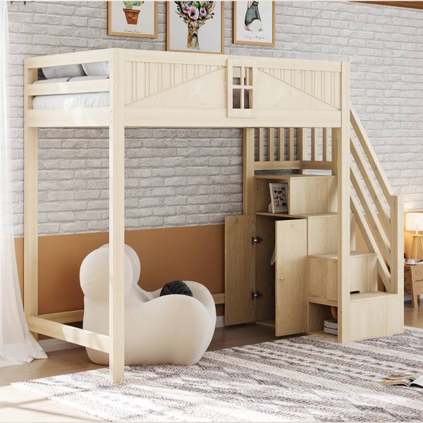 Hochbett  K-1561 Holz
