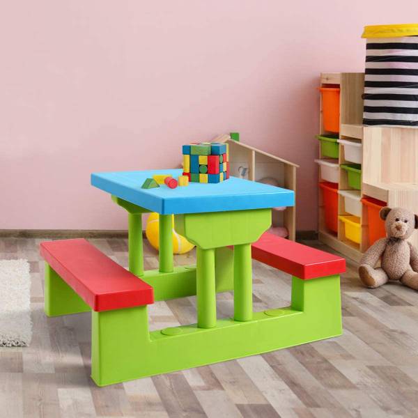 Kinder Sitzgruppe Sitzgarnitur Metall - 107 x 135 x 107 cm