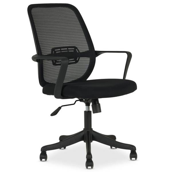 Chaise de bureau ergonomique MOLLIS Noir - Textile - 63 x 98 x 63 cm