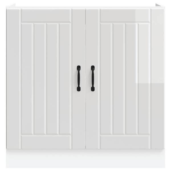 Spülenunterschrank 3042959-14 Hochglanz Weiß