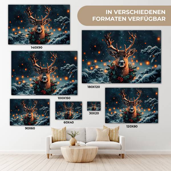 LEINWANDBILD Hirsch 60 x 40 cm