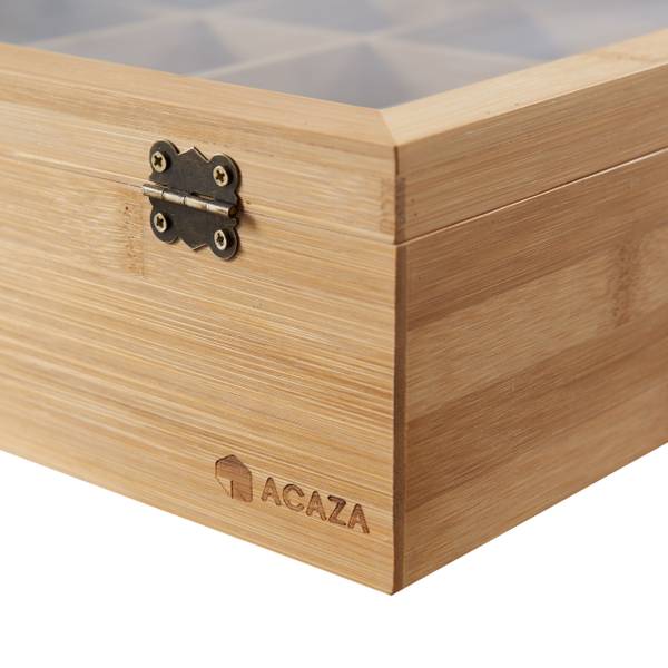 Teebox Braun - Bambus - 26 x 9 x 29 cm