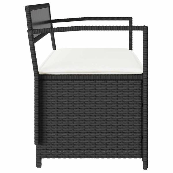 Banc avec espace de rangement 3043945 Noir - Crème
