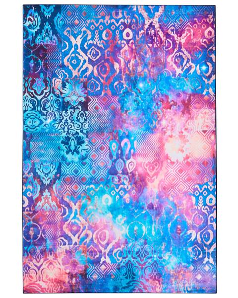 Teppich ORVELLA Blau - Pink - Violett - Textil - 200 x 300 cm
