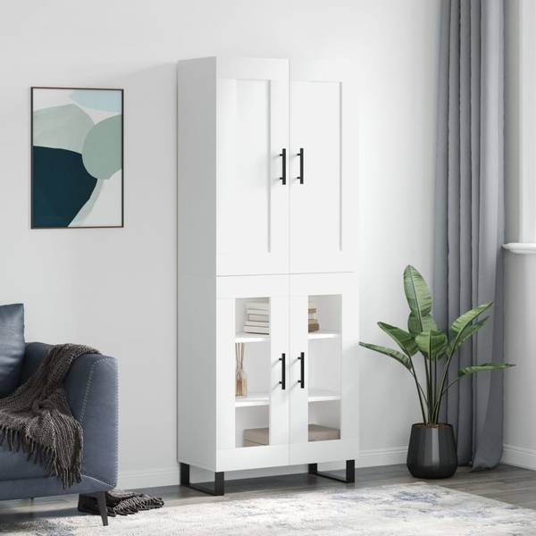 Highboard DE4131 Weiß - Holzwerkstoff - 70 x 180 x 34 cm