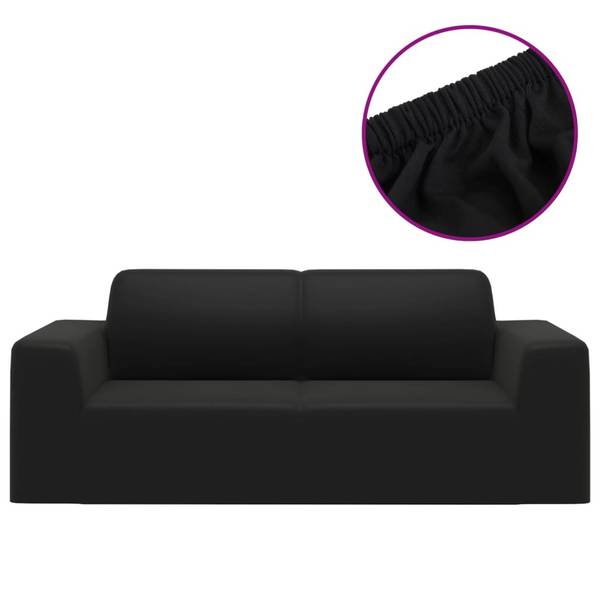 Bankhoes 332933 zwart - Breedte: 185 cm