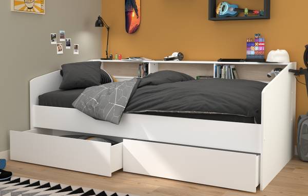 Kinderzimmer Sleep11 2-teilig Weiß - Holzwerkstoff - Metall - 203 x 182 x 113 cm