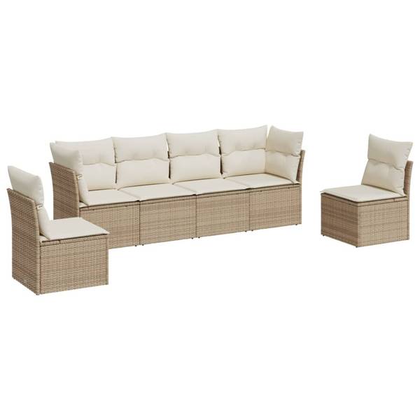 Salon de jardin 3035149-1 (lot de 6) Beige - Crème - Blanc