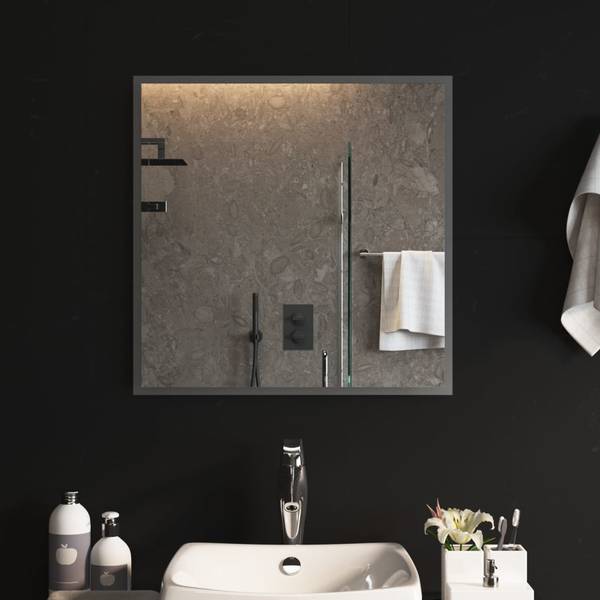 LED-Badspiegel V929 Glas - 60 x 60 x 60 cm