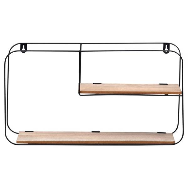 Wandregal 568124 Schwarz - Metall - 11 x 29 x 52 cm
