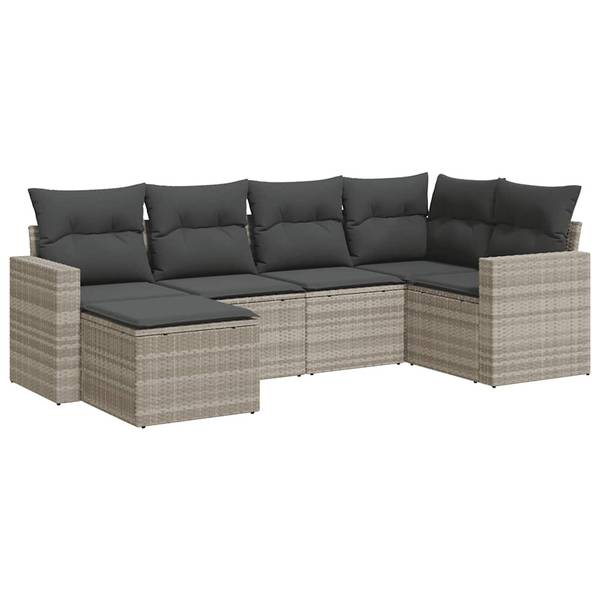 Tuin Bankstel 3036420-4 (6-delig) grijs - staal - 65 x 69 x 62 cm