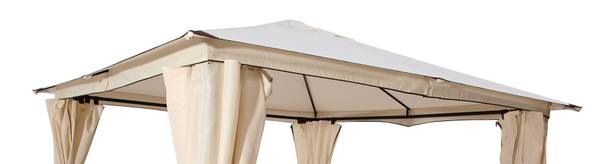 Ersatzdach für Pavillon VENEZIA Beige - Polyester - PVC - 300 x 1 x 300 cm