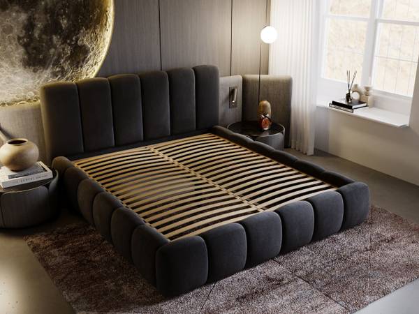 Polsterbett CLOUD Dunkelgrau