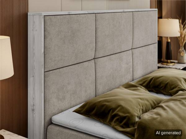 Boxbett DELNOR DUO Greige - Lavagrau - Breite: 144 cm - H3
