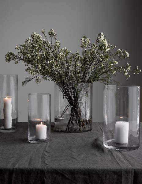 Vase Laterne RAMSJÖ Durchsichtig - 18 x 30 x 18 cm