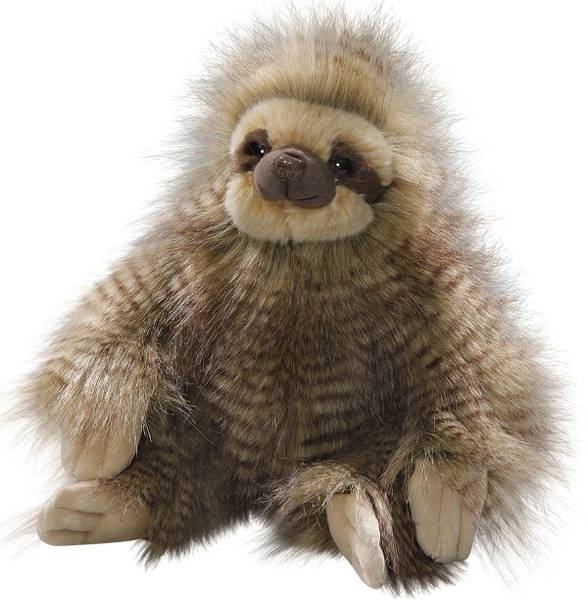 Kuscheltier Faultier Braun - Kunstfell - 16 x 25 x 18 cm
