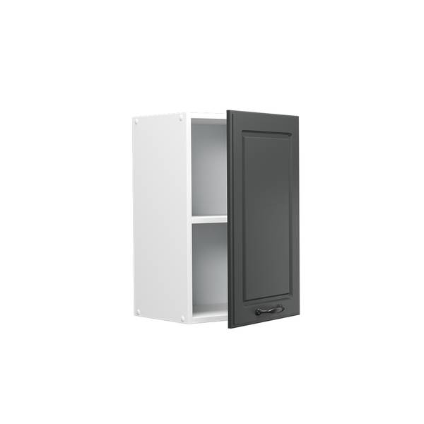 Hängeschrank R-Line 37241 Anthrazit - Eiche Landhaus Dekor - Weiß - Breite: 40 cm
