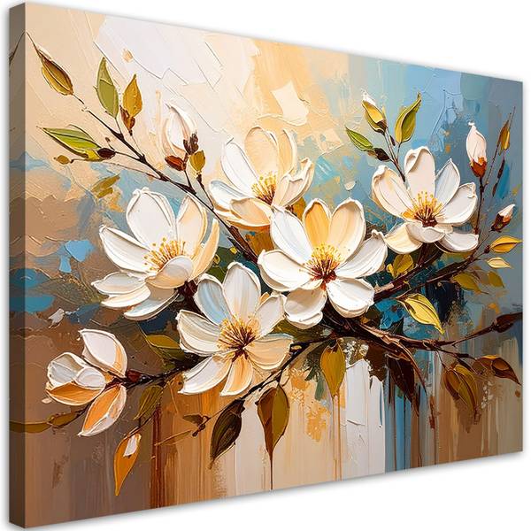 Leinwandbild Blumen 1-Teilig 90 x 60 cm