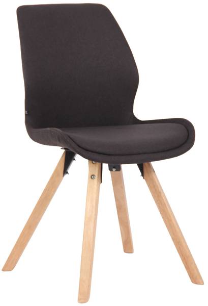 Esszimmerstuhl Luna Schwarz - Webstoff - 49 x 88 x 58 cm