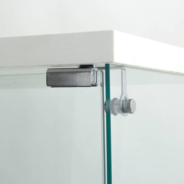 Glasvitrine SROP01 Weiß - Glas - 36 x 164 x 80 cm