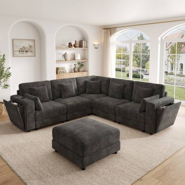 Ecksofa Chen9501Lad Ⅵ Grau