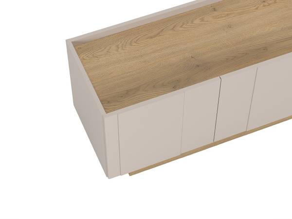 TV-Board ANARZA Beige - Braun - Holz teilmassiv - 180 x 47 x 40 cm
