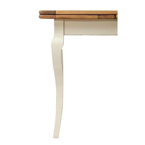 Esstisch Ausziehbar 120x80cm Braun - Weiß - Linde - 80 x 80 x 120 cm