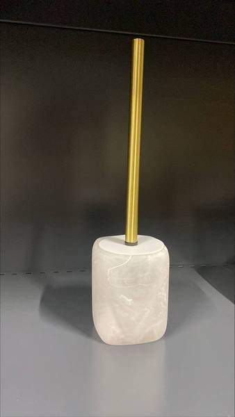 Toilettenbürste CLOUDY Weiß - Stein - 9 x 9 x 36 cm