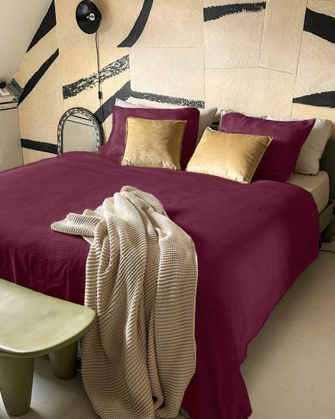 Waschbare Bettdecke Easy Comfort 2er Set Rot - Polyester - 3 x 220 cm