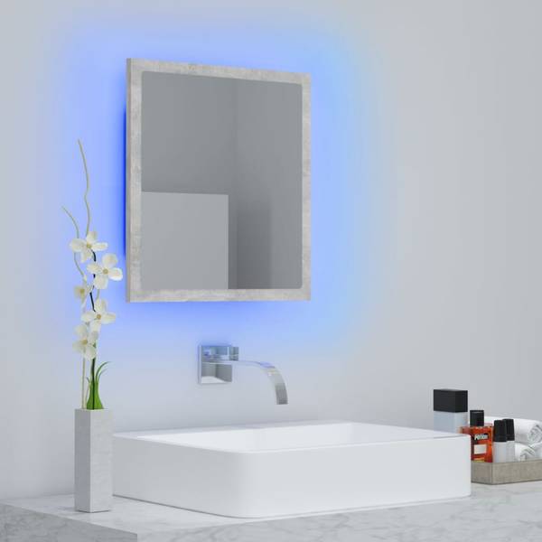 Miroir 3007760 Gris - Bois manufacturé - Matière plastique - 40 x 37 x 8 cm